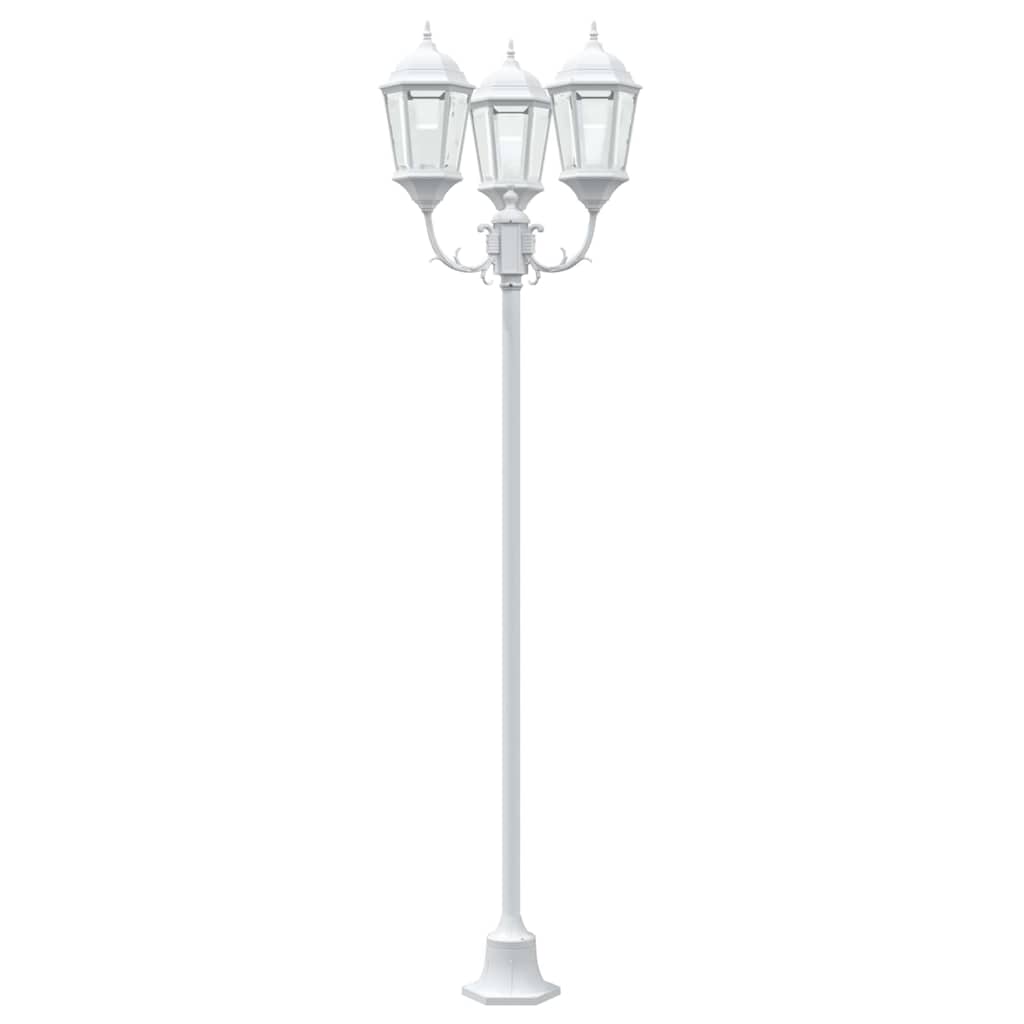 Have Lygtepæl Hvid Aluminium og Glas