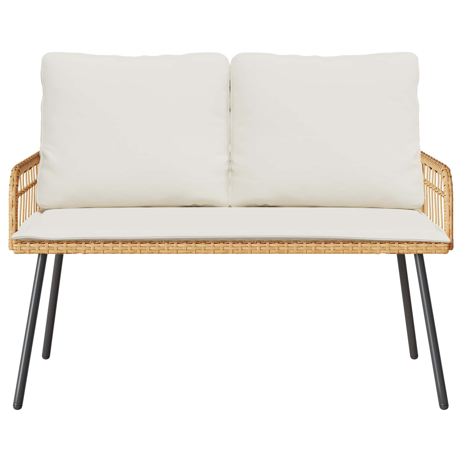 Have Spisebordssæt med pude 2 pcs Naturfarvet polyrattan