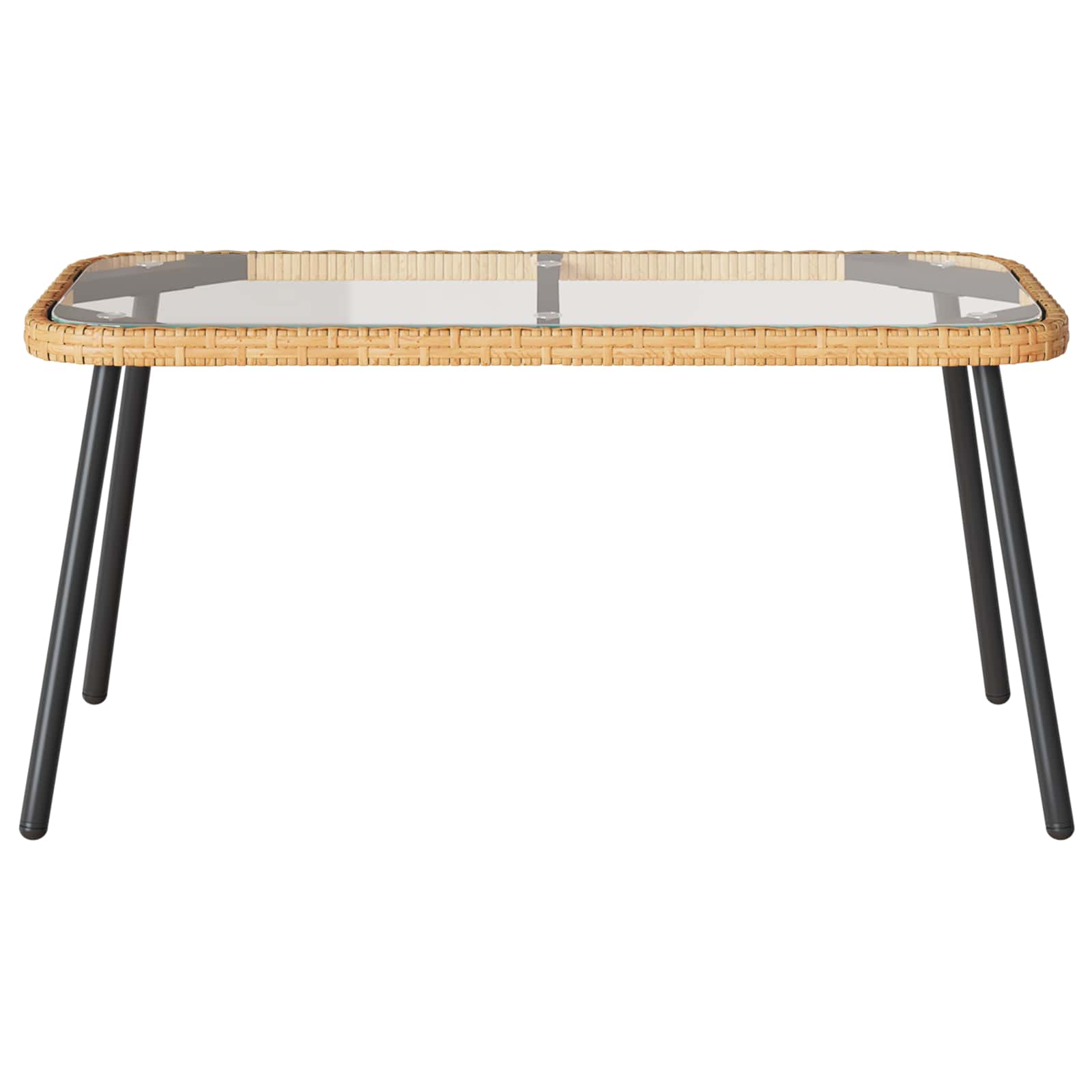 Have Spisebordssæt med pude 2 pcs Naturfarvet polyrattan