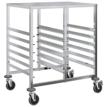 bakkevogn med 12 GN beholdere 75x55x87 cm rustfrit stål