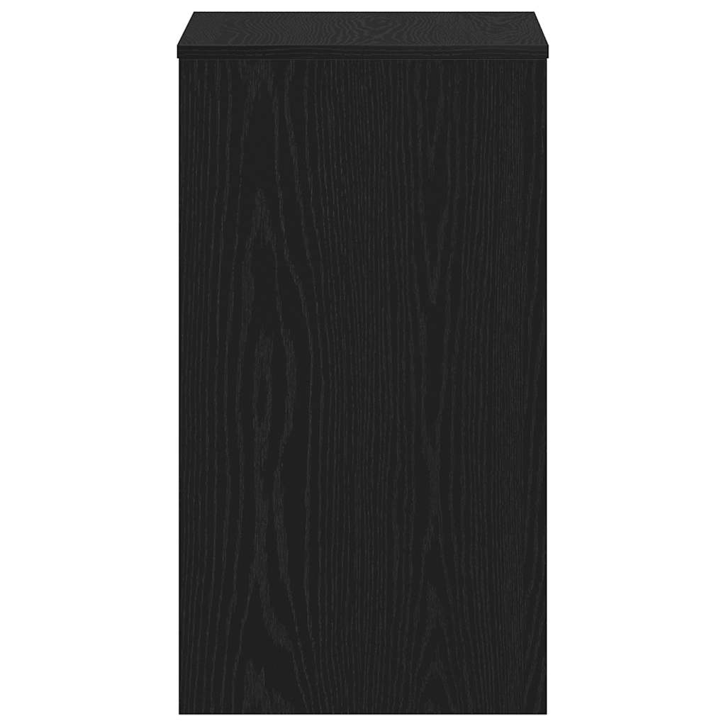 skrivebord sort egetræ 90x40x72 cm konstrueret træ