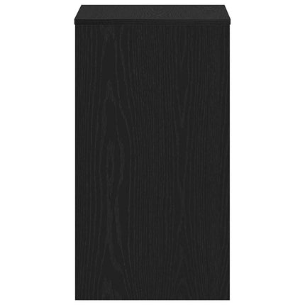 skrivebord sort egetræ 90x40x72 cm konstrueret træ
