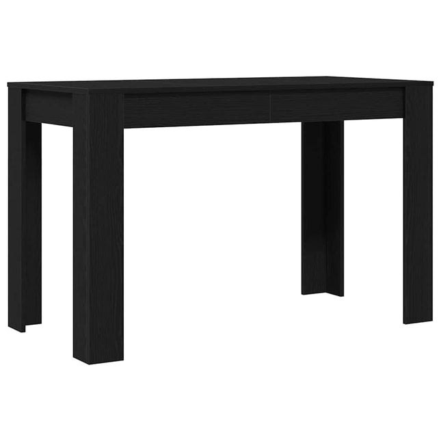 spisebord 120x60x76 cm konstrueret træ sort egetræsfarve