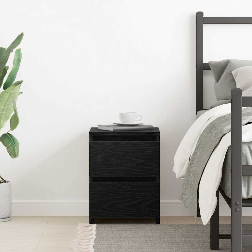 Natskab med skuffe Sort eg 30 x 30 x 40 cm Konstrueret træ