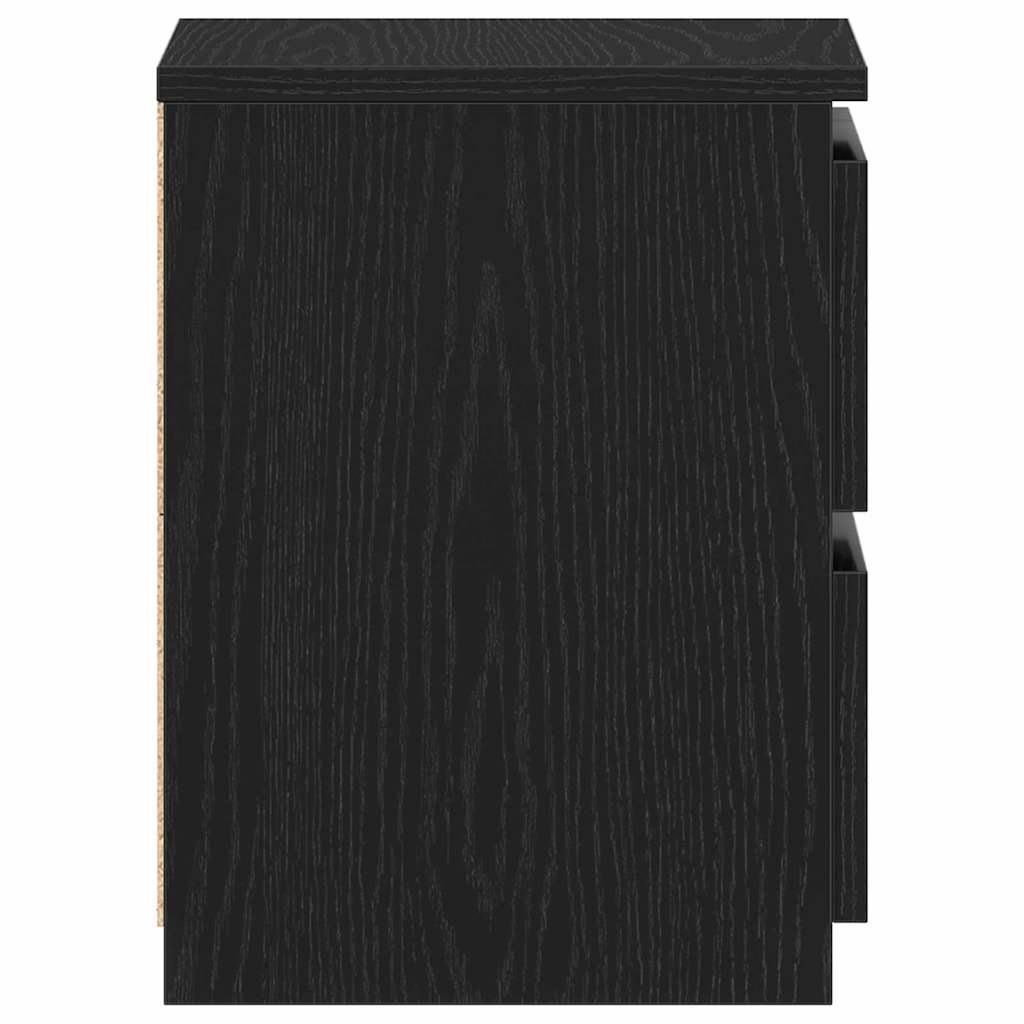 Natskab med skuffe Sort eg 30 x 30 x 40 cm Konstrueret træ
