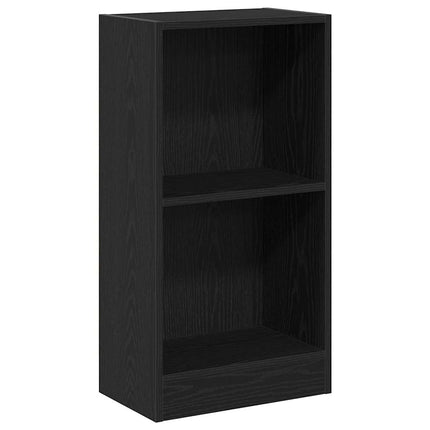 bogreol 40x24x76 cm konstrueret træ sort egetræsfarve