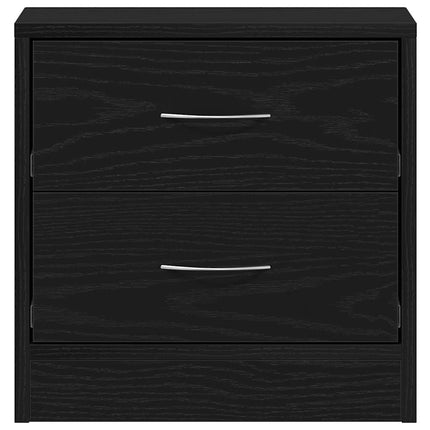 sengeborde 2 stk. 40x30x40 cm konstrueret træ sort egetræsfarve
