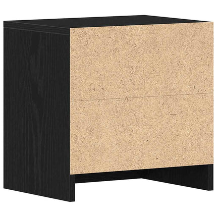 sengeborde 2 stk. 40x30x40 cm konstrueret træ sort egetræsfarve