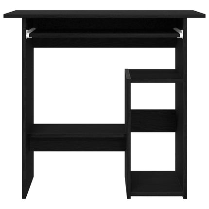 skrivebord 80 x 45 x 74 cm konstrueret træ sort egetræsfarve