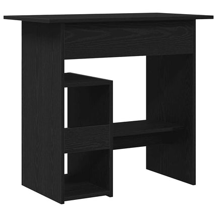 skrivebord 80 x 45 x 74 cm konstrueret træ sort egetræsfarve
