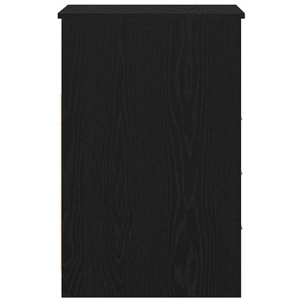 skuffeskab 40x50x76 cm konstrueret træ sort egetræsfarve