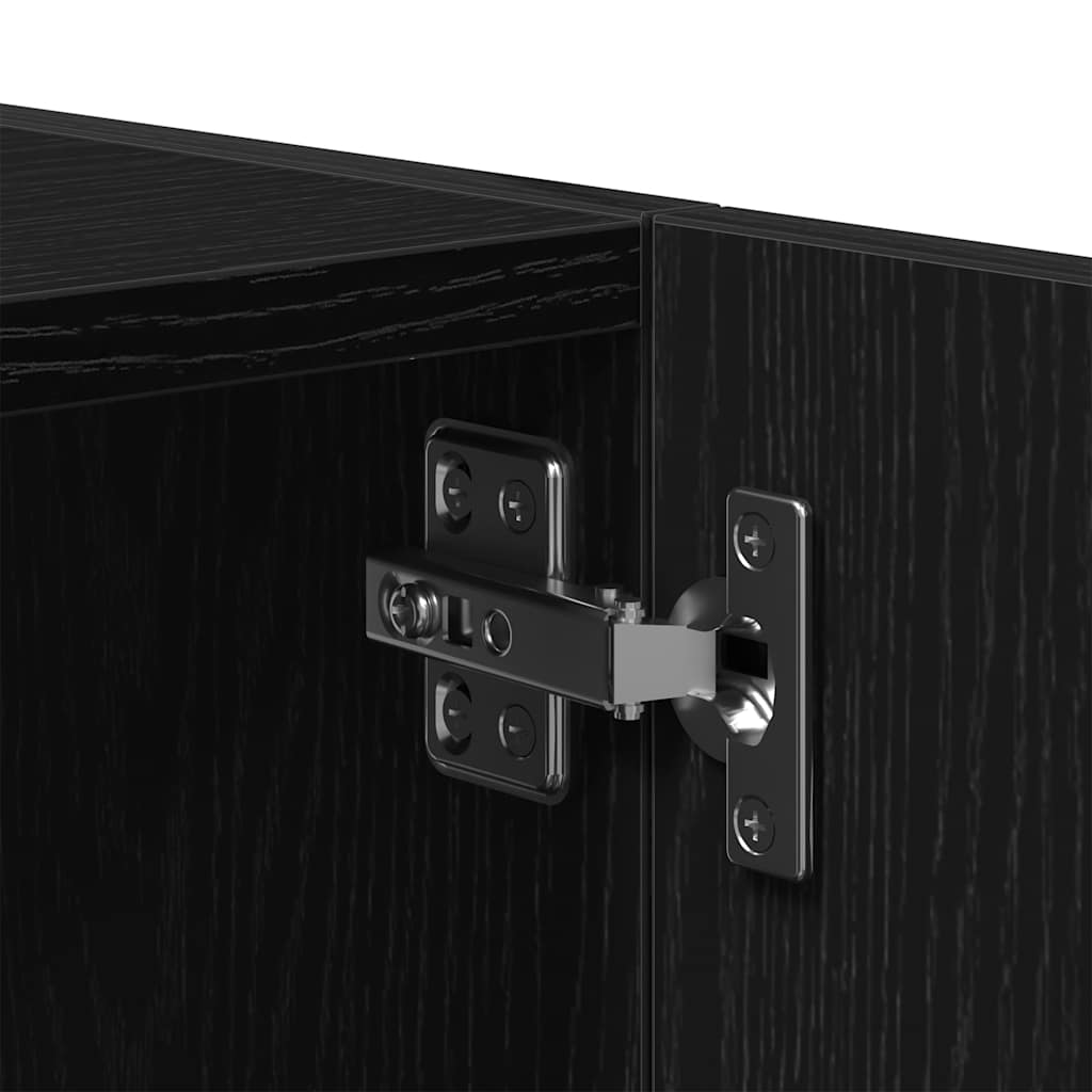 vægskab 80x39x40 cm konstrueret træ sort egetræsfarve