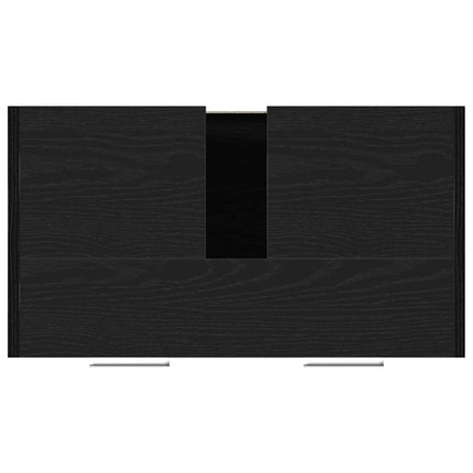 underskab til håndvask 60x30x60 cm konstrueret træ sort egetræ