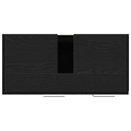 underskab til håndvask 63x30x54 cm konstrueret træ sort egetræ