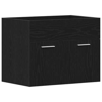 badeværelsesvaskeskab 60x38,5x46 cm konstrueret træ sort egetræ