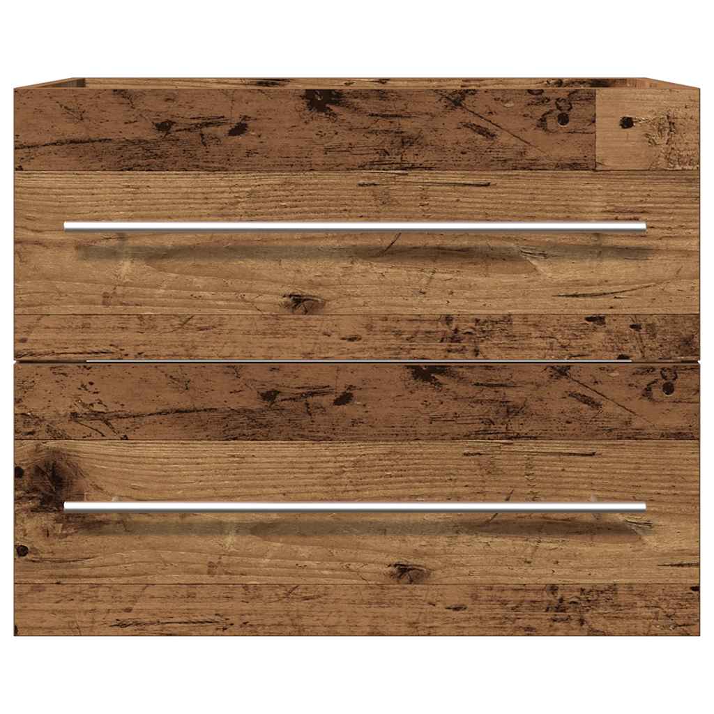 badeværelsesvaskeskab 60x38,5x48 cm konstrueret træ gammelt træ