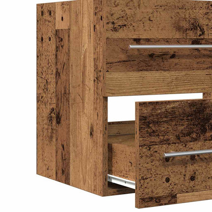 badeværelsesvaskeskab 60x38,5x48 cm konstrueret træ gammelt træ