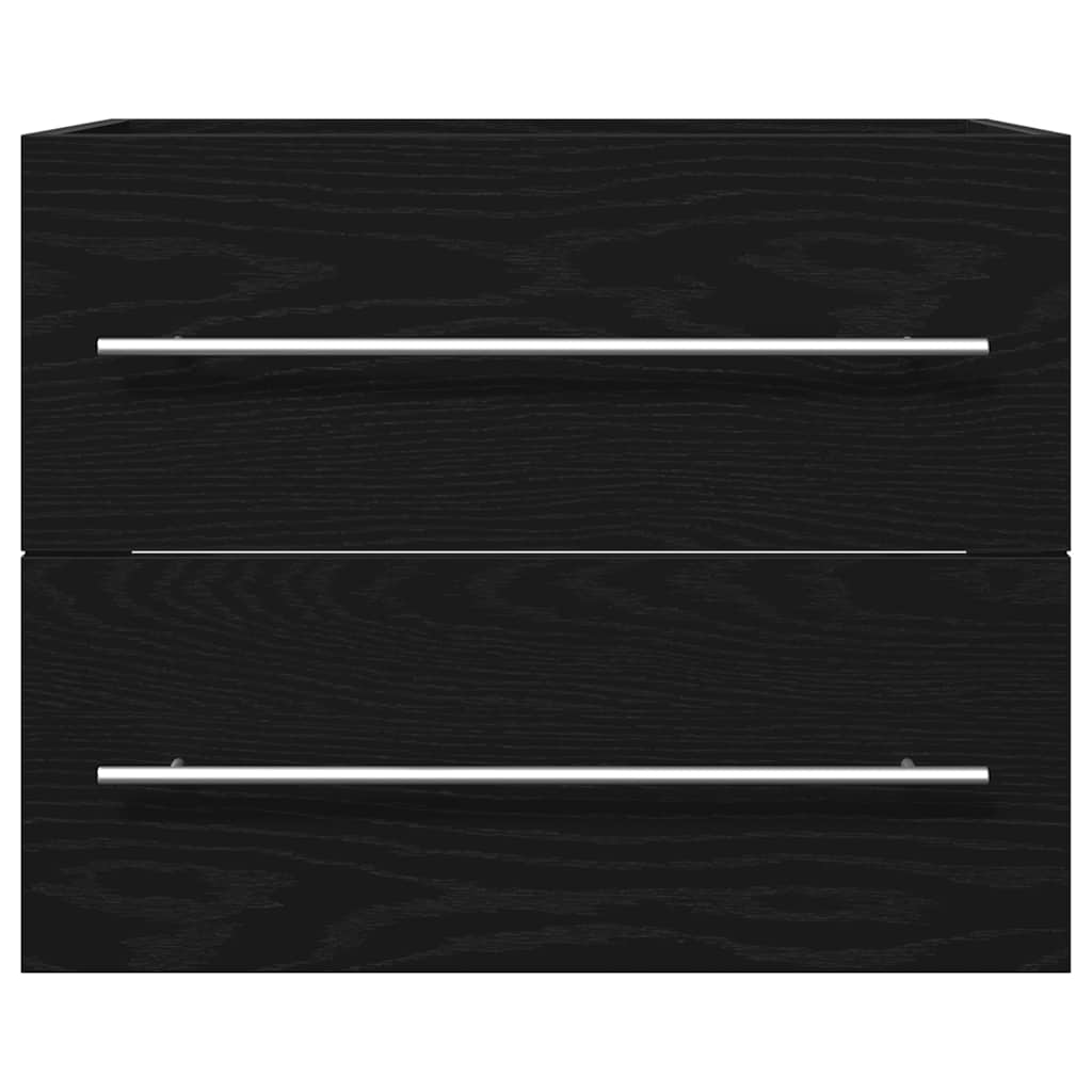 badeværelsesvaskeskab 60x38,5x48 cm konstrueret træ sort egetræ