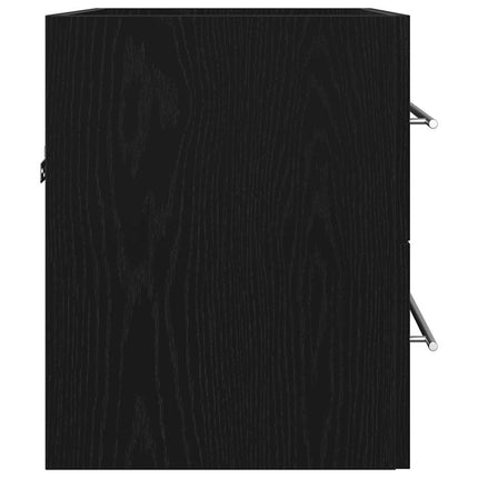 badeværelsesvaskeskab 60x38,5x48 cm konstrueret træ sort egetræ