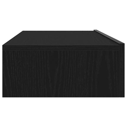 TV-skabe med LED-lys 2 stk. sort eg 60x35x15,5 cm