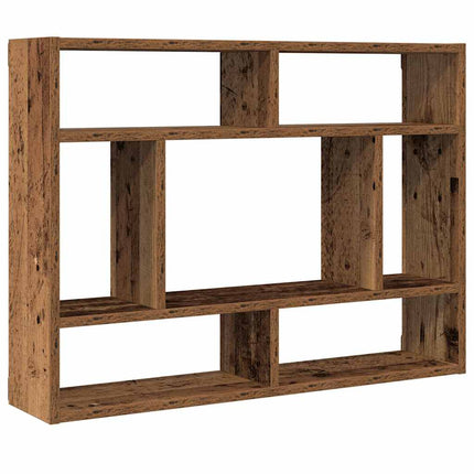 væghylde 75x16x55 cm konstrueret træ antikt træ