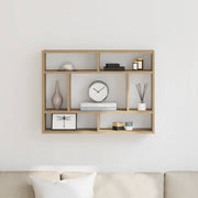 væghylde 75x16x55 cm konstrueret træ kunsteg