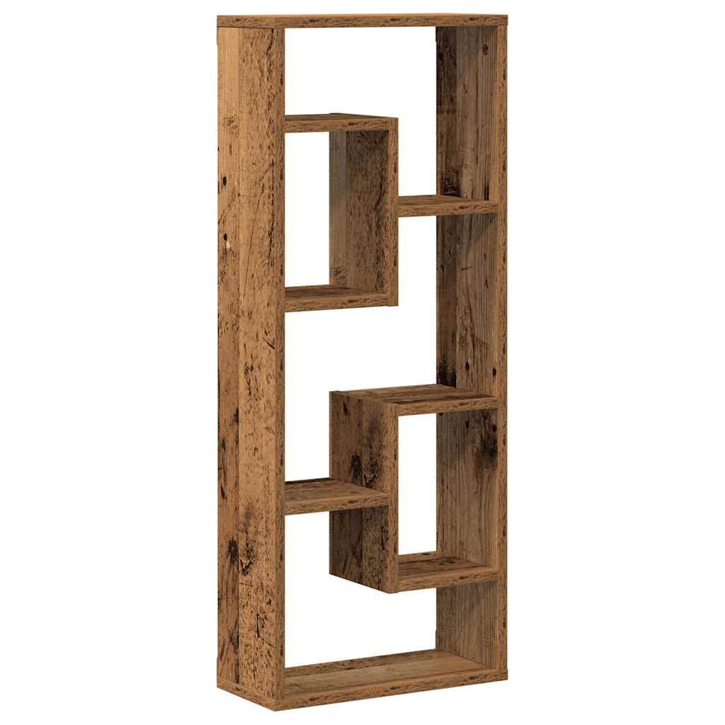 vægreol gammelt træ 36x16x90 cm konstrueret træ