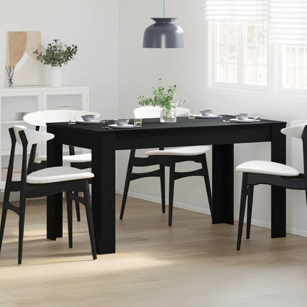 Spisebord Sort eg 140 x 74,5 x 76 cm Konstrueret træ