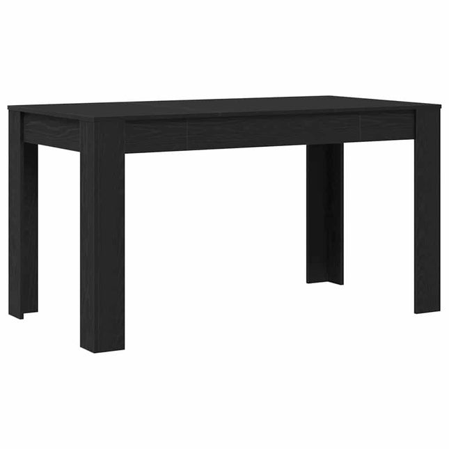 Spisebord Sort eg 140 x 74,5 x 76 cm Konstrueret træ