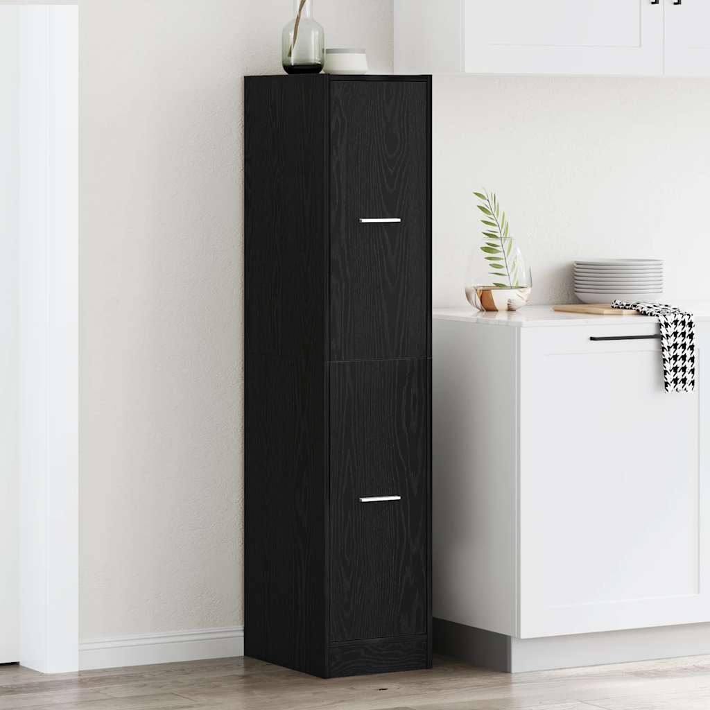 Apotekerskab 30X41X144,5 Cm Konstrueret Træ - Sort eg / 30 x 41 x 144.5 cm