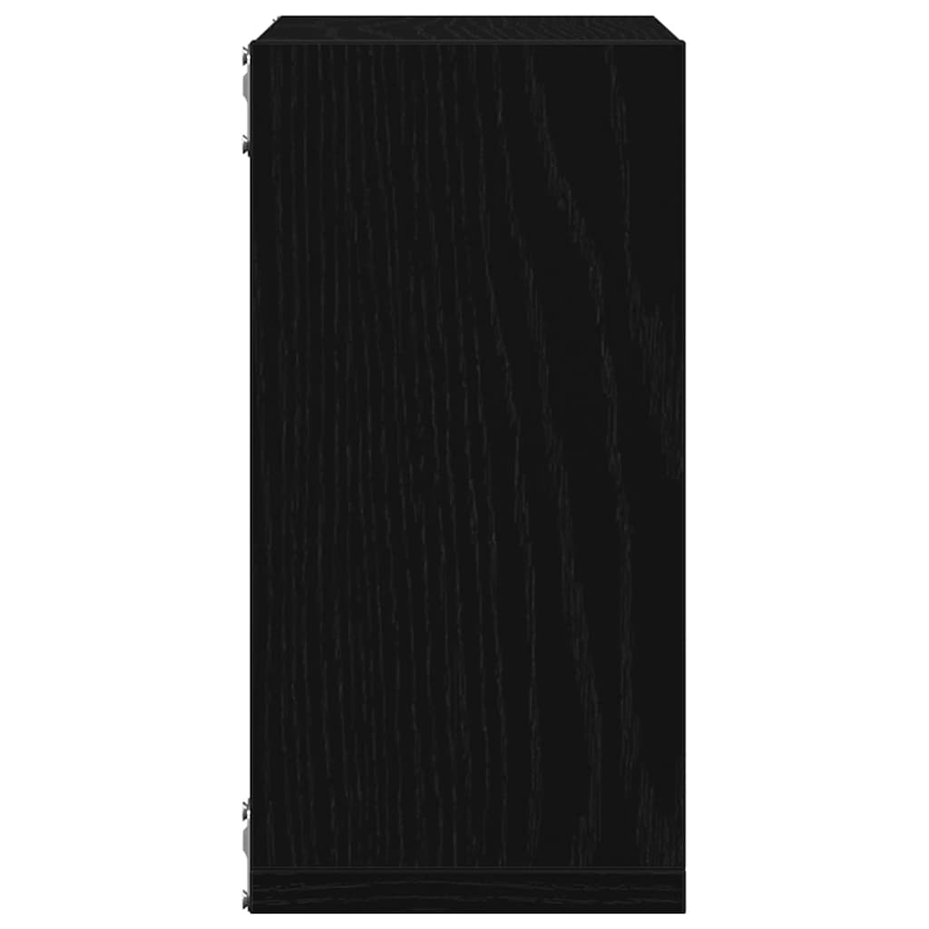 væghylder 4 stk. 30x15x30 cm kubeformet konstrueret træ sort eg