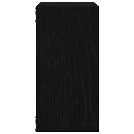 væghylder 4 stk. 30x15x30 cm kubeformet konstrueret træ sort eg