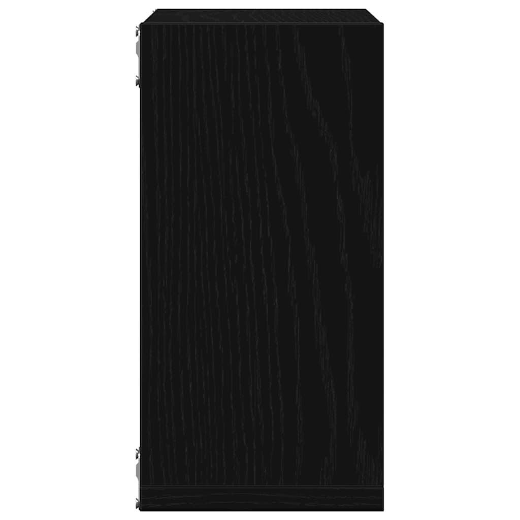 væghylder 6 stk. 30x15x30 cm kubeformet konstrueret træ sort eg