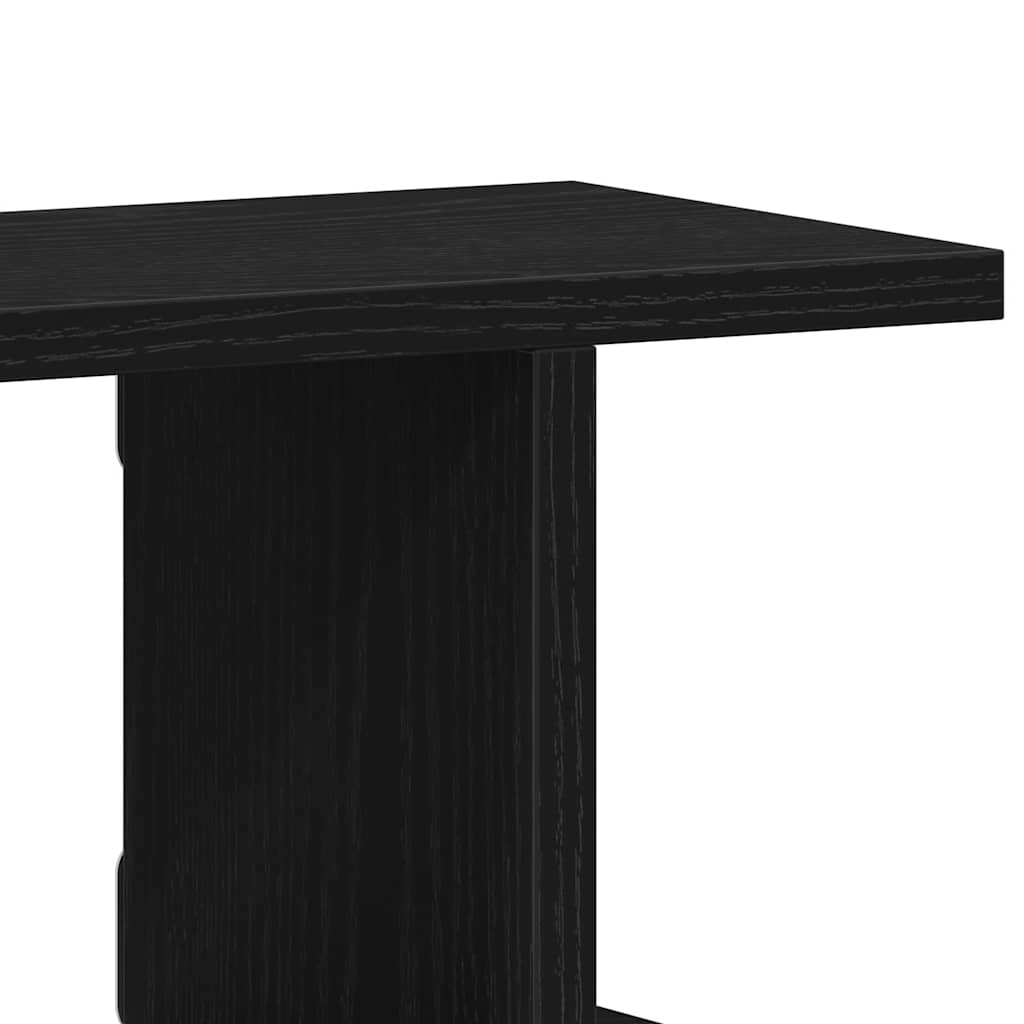 væghylder 2 stk. 105x18x20 cm konstrueret træ sort egetræ