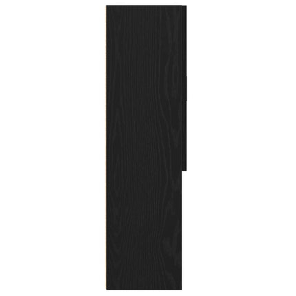 badeværelsesskab 70,5x25,5x90 cm sort egetræsfarve