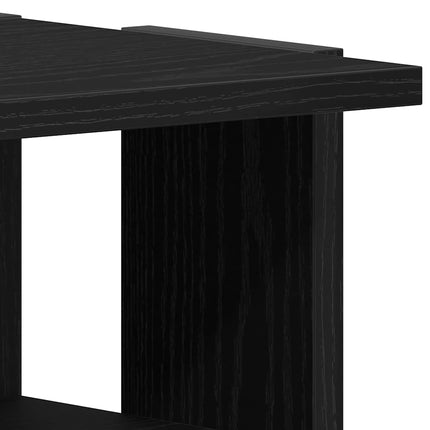 skoskab 25x27x102 cm konstrueret træ sort egetræ