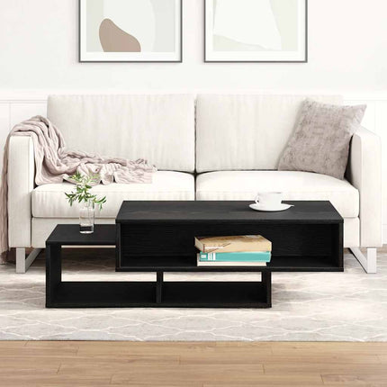 sofabord 105x55x32 cm konstrueret træ sort egetræsfarve