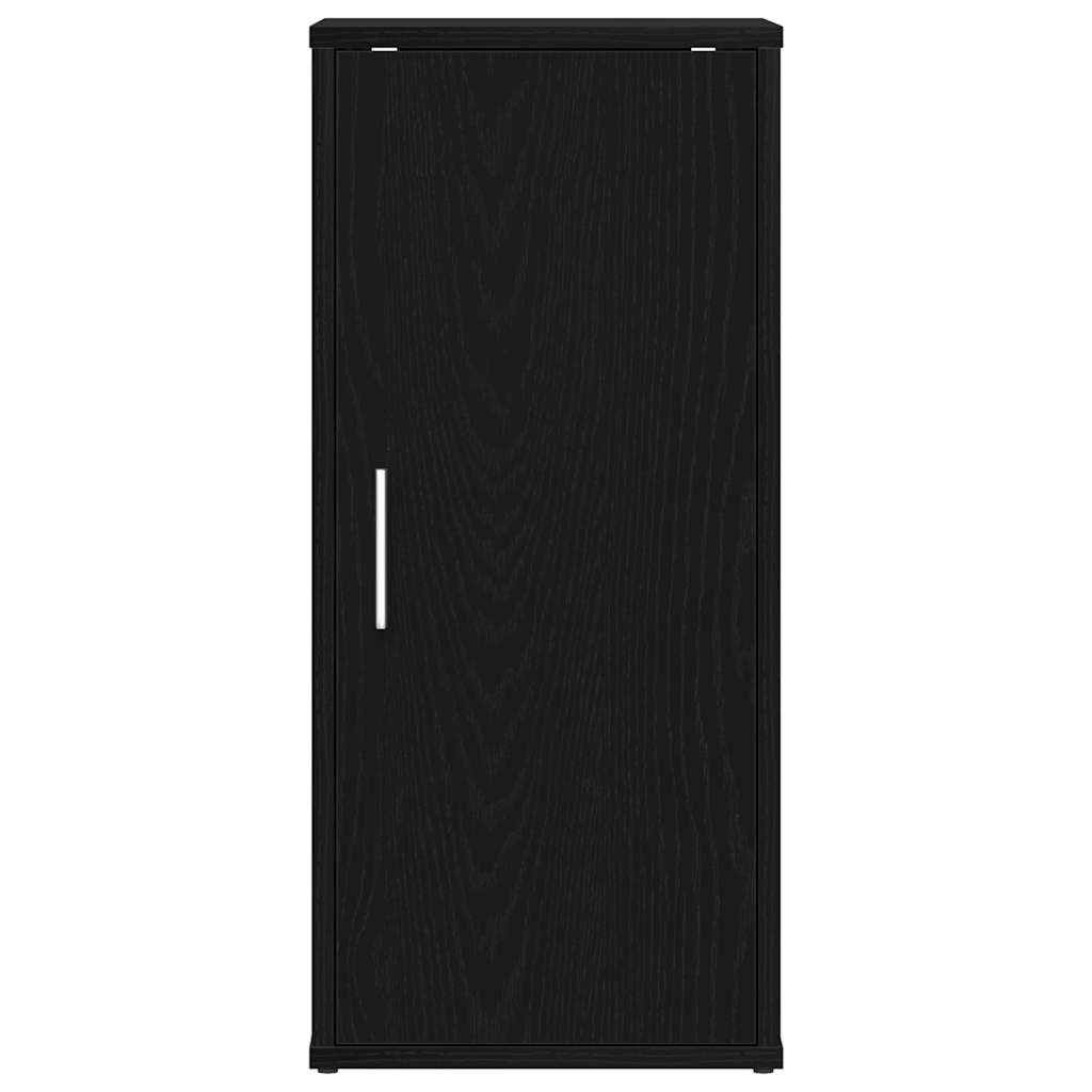 skoskab 32x35x70 cm konstrueret træ sort egetræ