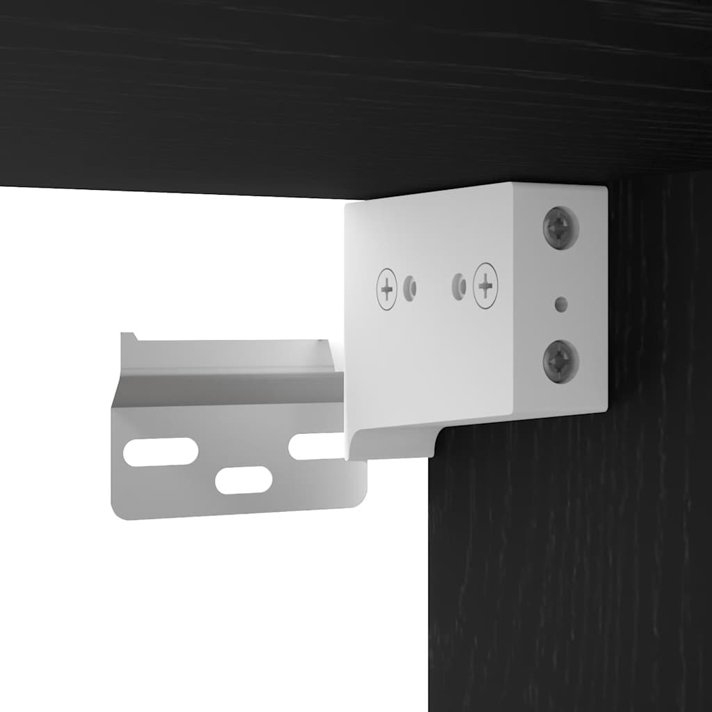 skoskab 32x35x70 cm konstrueret træ sort egetræ