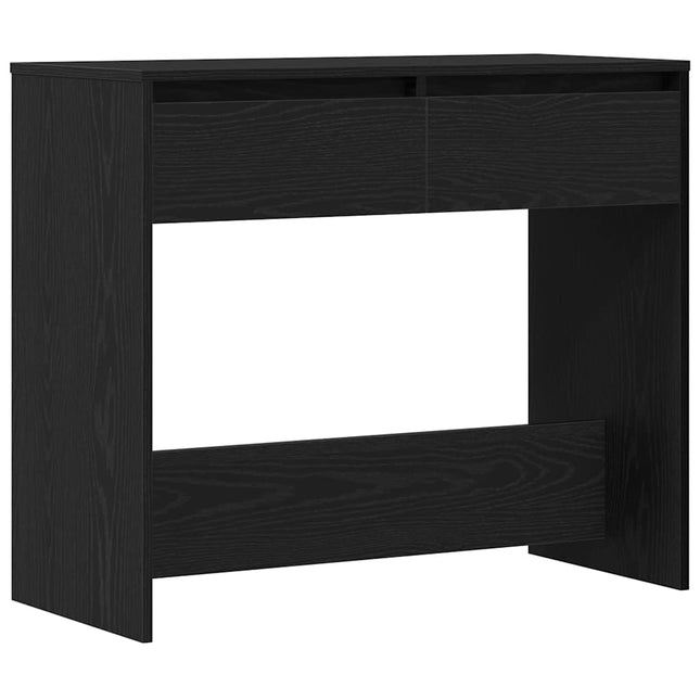 konsolbord 89x41x76,5 cm konstrueret træ sort egetræsfarve
