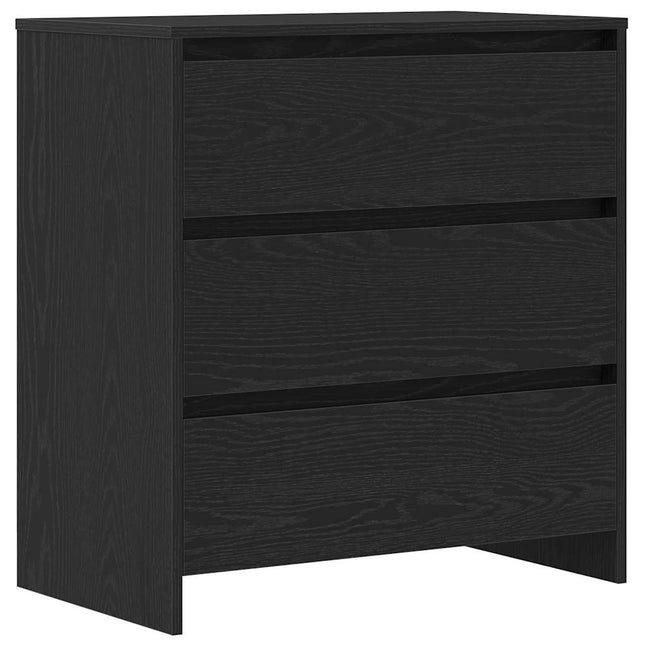 skænk 70x41x75 cm konstrueret træ sort egetræsfarve