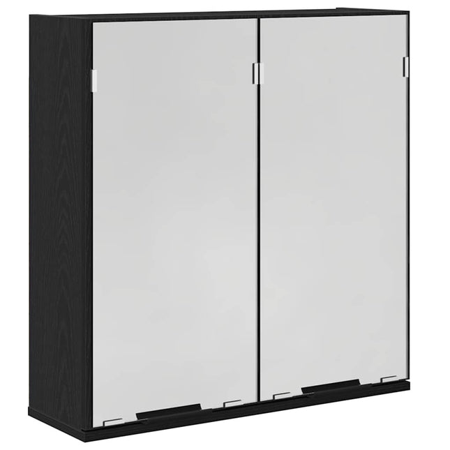 Spejlskab Sort eg 64 x 20 x 67 cm Konstrueret træ