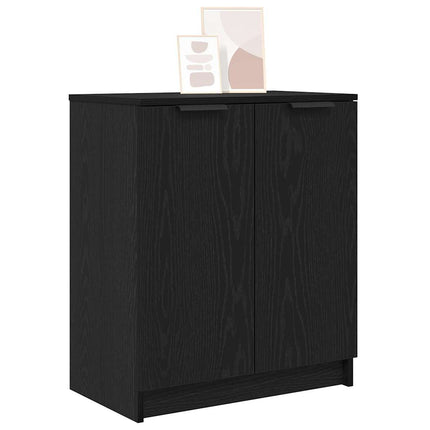 Sko skab med hylde Sort eg 59 x 35 x 70 cm Konstrueret træ