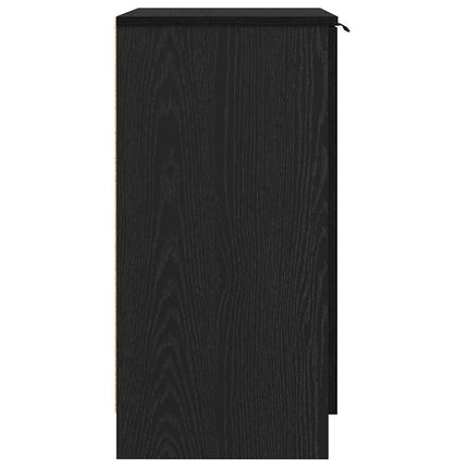 Sko skab med hylde Sort eg 59 x 35 x 70 cm Konstrueret træ
