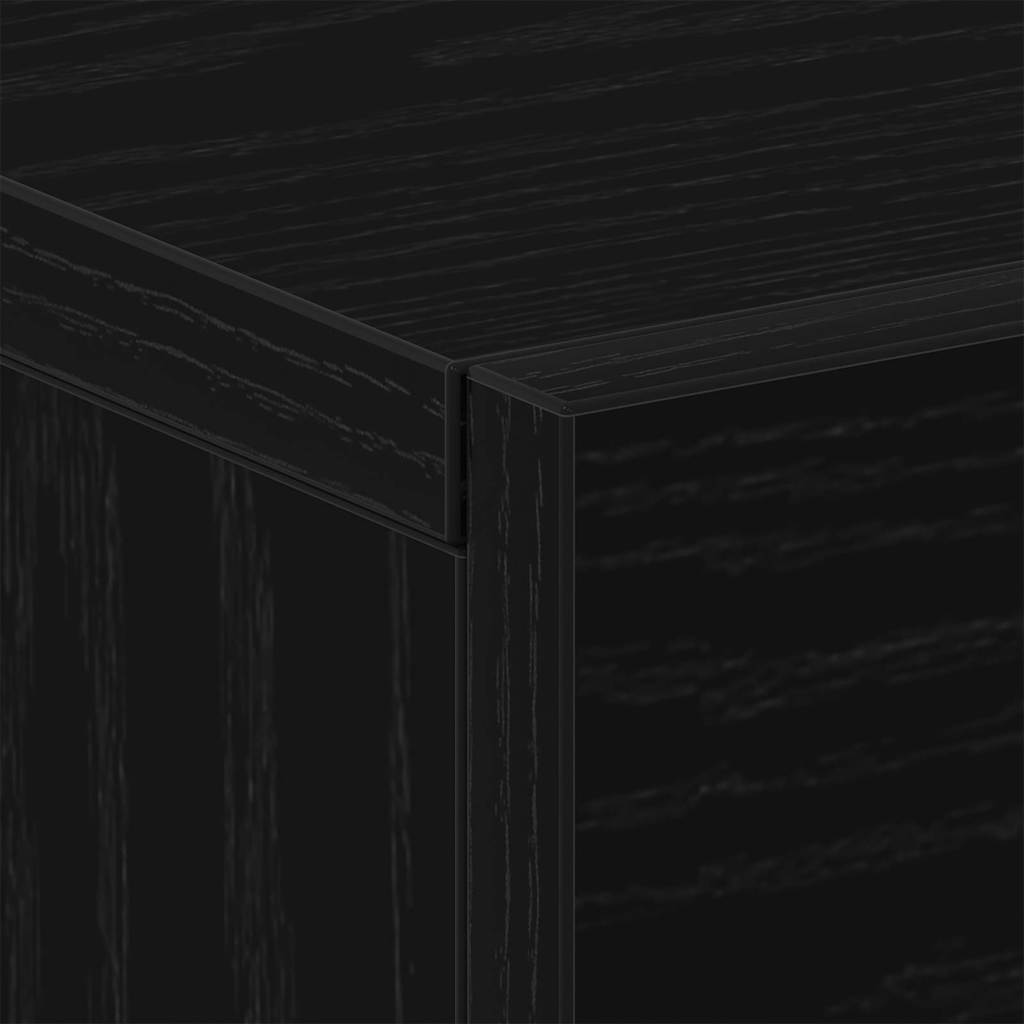 Vægmonteret natbord med skuffe 2 pcs Sort eg 35 x 35 x 20 cm