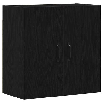 vægskab sort egetræ 60x31x60 cm konstrueret træ