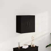 vægskab sort egetræ 60x31x60 cm konstrueret træ