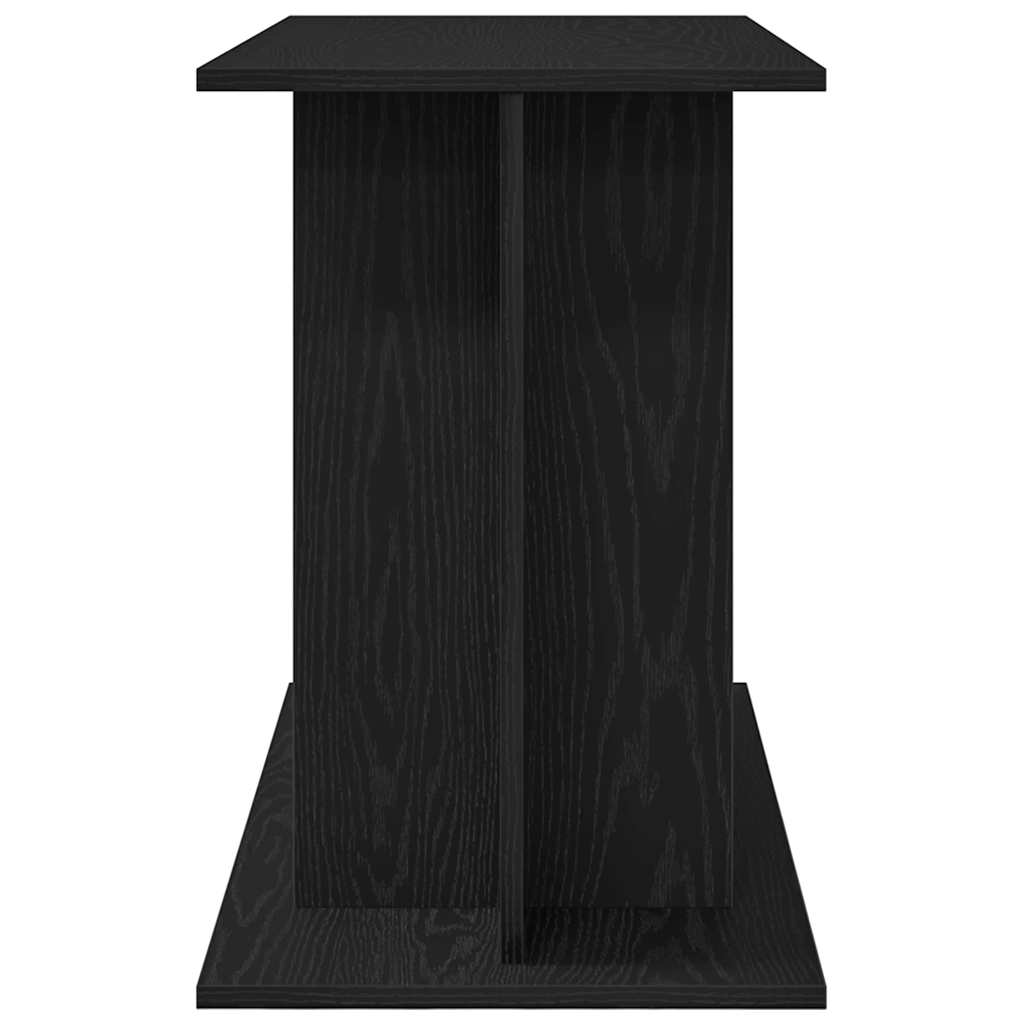 akvariestativ sort egetræ 100x40x60 cm konstrueret træ