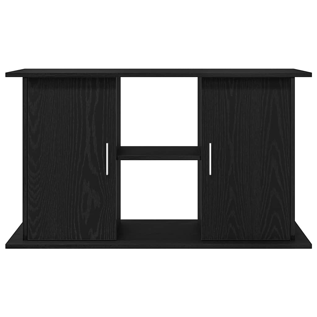 akvariestativ sort egetræ 101x41x58 cm konstrueret træ