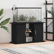 akvariestativ sort egetræ 101x41x58 cm konstrueret træ